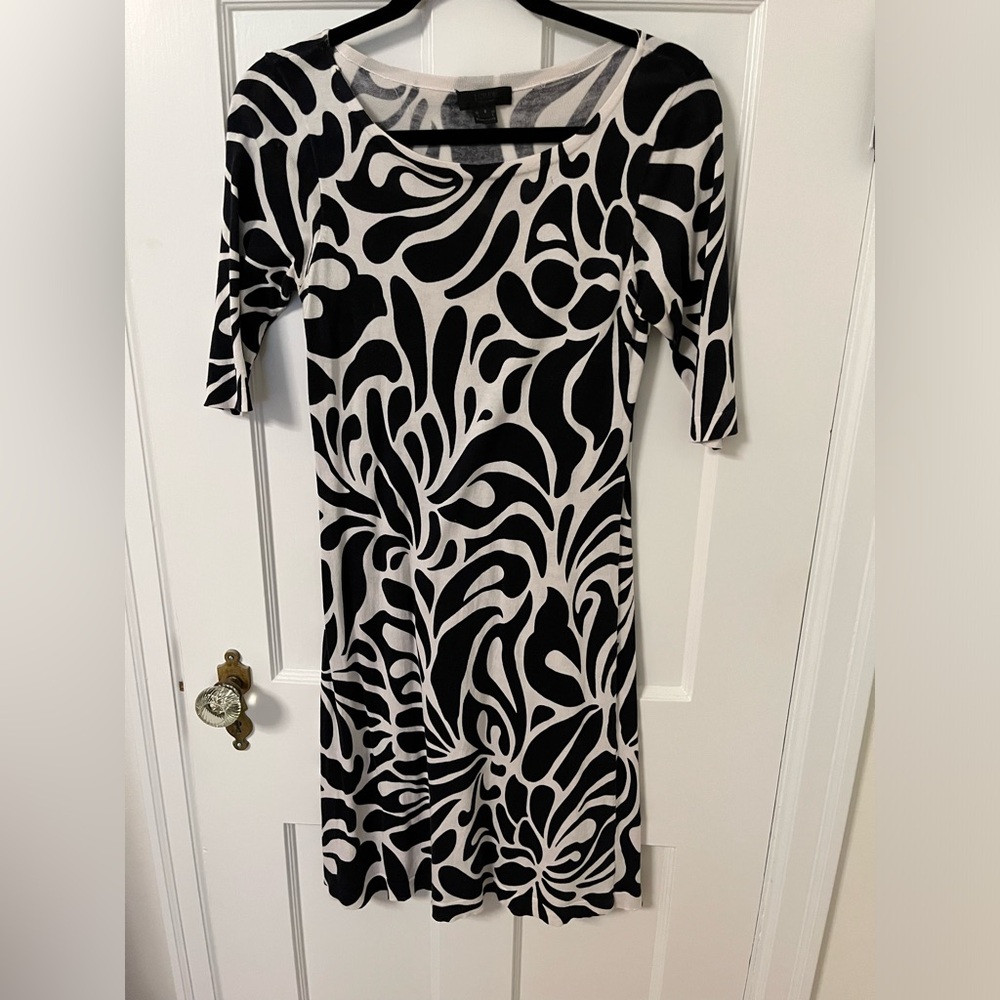 J Crew Collection sweater dress blue and white size small